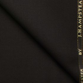 J.Hampstead Men's Wool Solids Super 90's  Unstitched Trouser Fabric (Black)