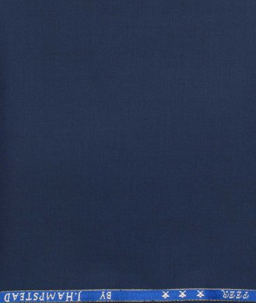 J.Hampstead Men's Wool Solids Super 100's  Unstitched Trouser Fabric (Royal Blue)