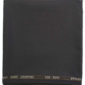 J.Hampstead Men's Wool Solids Super 100's  Unstitched Trouser Fabric (Dark Grey)