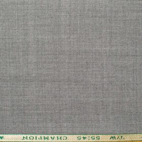 OCM Men's Wool Solids   Unstitched Suiting Fabric (Light Worsted Grey)