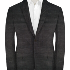 Linen Club Men's Linen Self Design 3.75 Meter Unstitched Suiting Fabric (Dark Grey)