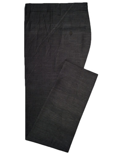 Linen Club Men's Linen Self Design  Unstitched Suiting Fabric (Dark Grey) - Image 6