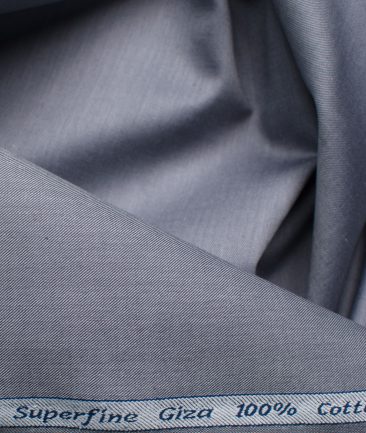Arvind Tresca Men's Giza Cotton Solids 2.25 Meter Unstitched Shirting Fabric (Grey)