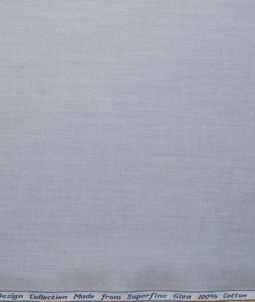 Arvind Tresca Men's Giza Cotton Solids 2.25 Meter Unstitched Shirting Fabric (Light Grey)