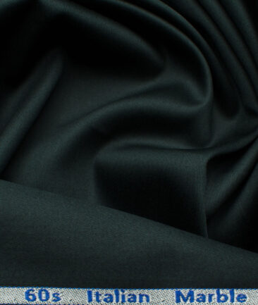 Arvind Men's Premium Cotton Solids 2.25 Meter Unstitched Shirting Fabric (Dark Sea Green)