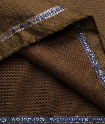 Arvind Men's Cotton Stretchable Unstitched Corduroy Trouser Fabric