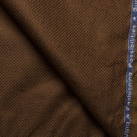 Arvind Tresca Men's Cotton Corduroy 1.50 Meter Unstitched Stretchable Corduroy Trouser Fabric (Camel Brown)