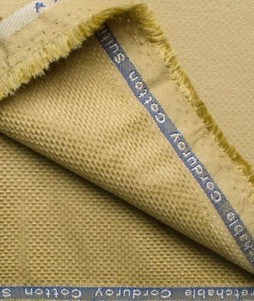 Arvind Men's Cotton Stretchable Unstitched Corduroy Trouser Fabric  (Macaroon Beige)