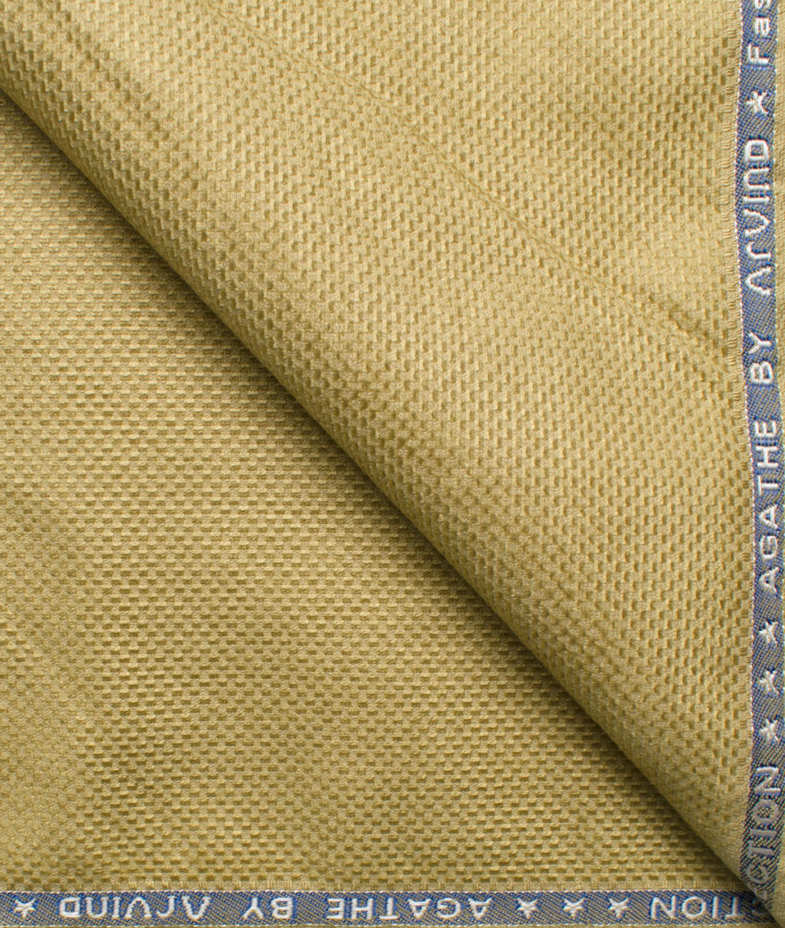 Arvind Tresca Mens Cotton Solids Unstitched Stretchable Cotton Trouser  Fabric Cream