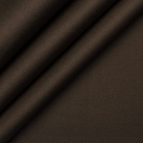 Arvind Tresca Men's Cotton Solids 1.50 Meter Unstitched Stretchable Cotton Trouser Fabric (Dark Brown)