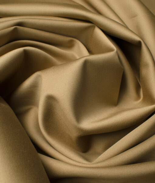 Arvind Tresca Men's Cotton Solids 1.50 Meter Unstitched Stretchable Cotton Trouser Fabric (Granola Beige)
