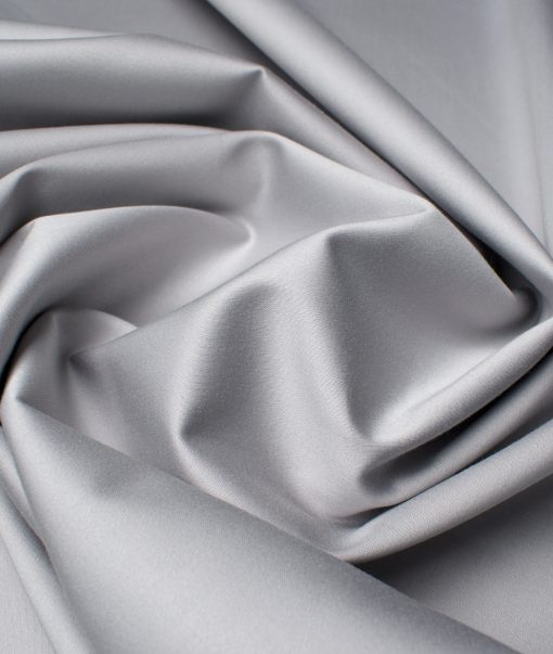 Arvind Tresca Men's Cotton Solids 1.50 Meter Unstitched Stretchable Cotton Trouser Fabric (Light Grey)