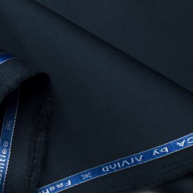 Arvind Tresca Men's Cotton Solids 1.50 Meter Unstitched Stretchable Cotton Trouser Fabric (Peacock Blue)