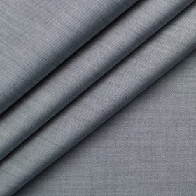 Burgoyne Men's Giza Cotton Self Design 2.25 Meter Unstitched Shirting Fabric (Grey)
