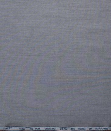 Burgoyne Men's Giza Cotton Self Design 2.25 Meter Unstitched Shirting Fabric (Nobel Grey)