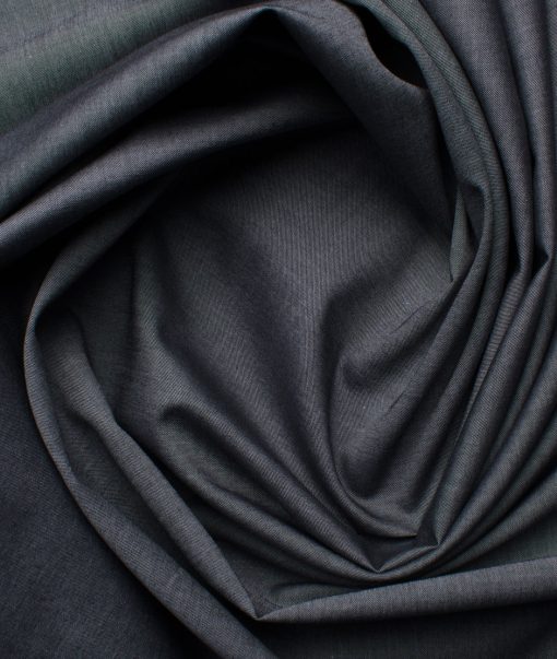 Burgoyne Men's Giza Cotton Self Design 2.25 Meter Unstitched Shirting Fabric (Nobel Grey)