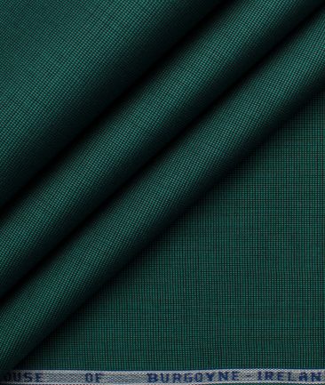 Burgoyne Men's Giza Cotton Solids 2.25 Meter Unstitched Shirting Fabric (Dark Basil Green)