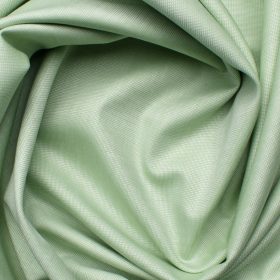 Burgoyne Men's Giza Cotton Solids 2.25 Meter Unstitched Shirting Fabric (Light Olive Green)