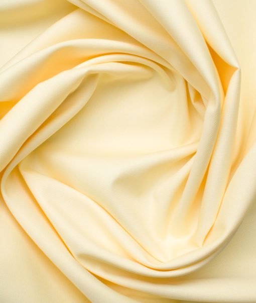 Burgoyne Men's Giza Cotton Solids 2.25 Meter Unstitched Shirting Fabric (Yellow)