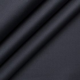 Burgoyne Men's Cotton Solids 1.50 Meter Unstitched Stretchable Cotton Trouser Fabric (Dark Grey)