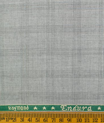 Raymond Men's Polyester Viscose Checks Unstitched Suiting Fabric (Light ...