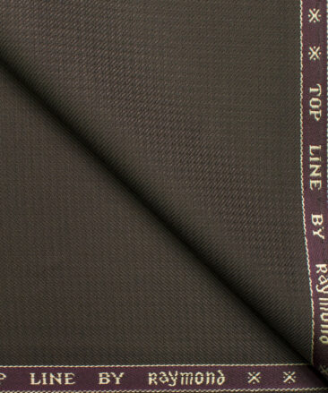 Raymond Men's Polyester Viscose Structured  Unstitched Suiting Fabric (Brown)