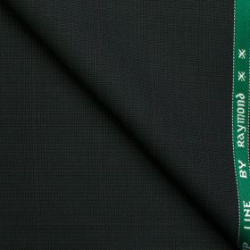 Raymond Men's Polyester Viscose Checks  Unstitched Suiting Fabric (Dark Sea Green)