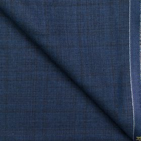 Raymond Men's Polyester Viscose Checks  Unstitched Suiting Fabric (Royal Blue)