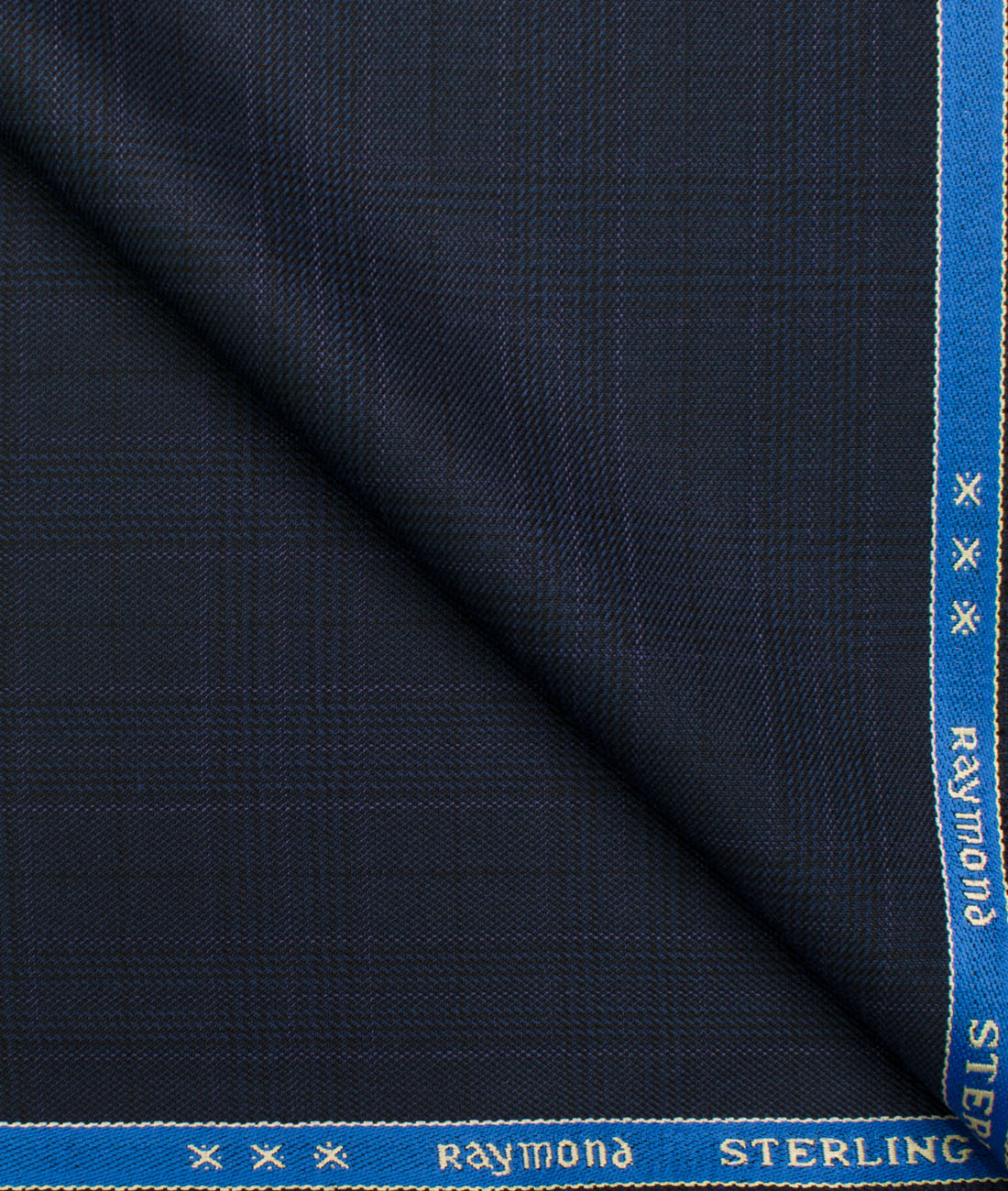 Raymond Men's Polyester Viscose Checks Unstitched Suiting Fabric