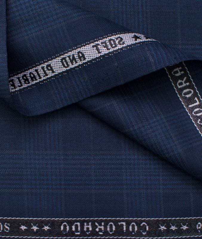 Raymond Men's Polyester Viscose Checks Unstitched Suiting Fabric (Dark ...