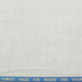 Raymond Men's Polyester Viscose Self Design  Unstitched Suiting Fabric (Very Light Grey)