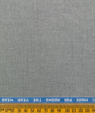 Raymond Men's Polyester Viscose Self Design  Unstitched Suiting Fabric (Worsted Grey)