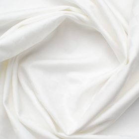 Soktas Men's Giza Cotton Self Design 2.25 Meter Unstitched Shirting Fabric (White)