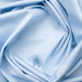 Tessuti Men's Giza Cotton Printed 2.25 Meter Unstitched Shirting Fabric (Sky Blue)