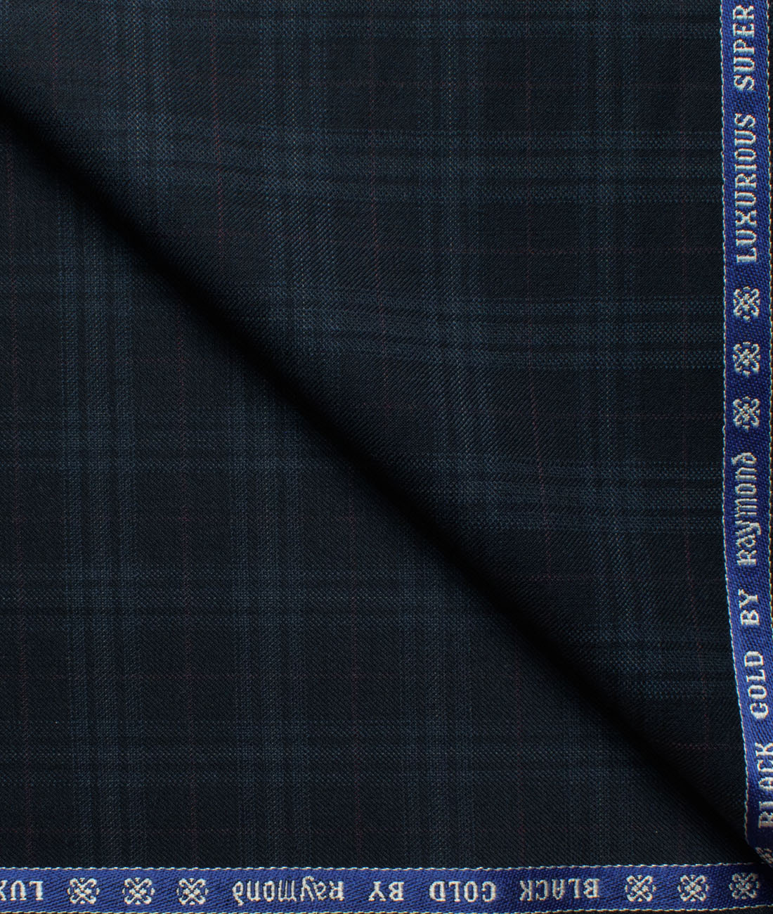 Raymond Grey & Black 35% Merino Wool Broad Checks Unstitched Suiting Fabric