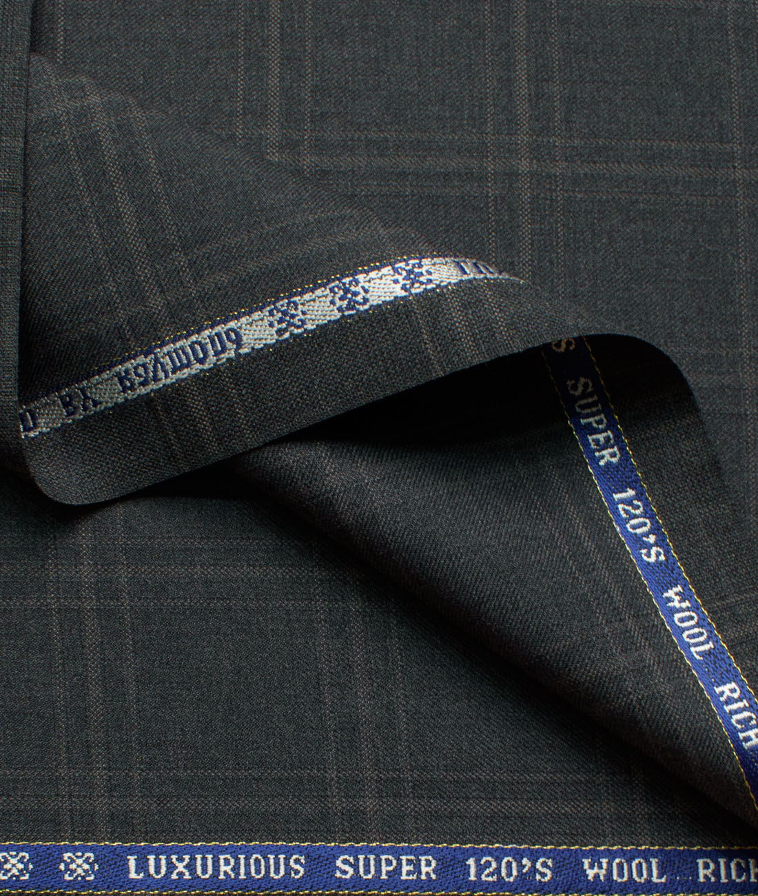 Raymond Men's Wool Checks Super 120's Unstitched Suiting Fabric (Dark ...