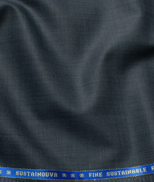 Raymond Exotic Men's Wool Structured Super 100's 3 Meter Unstitched Suiting Fabric (Blueish Grey)