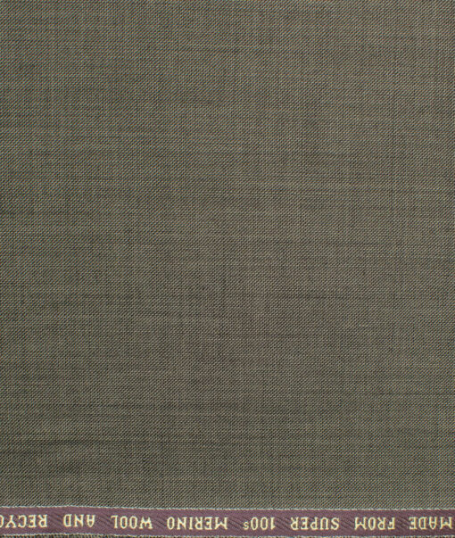 Raymond Exotic Men's Wool Structured Super 100's 3 Meter Unstitched Suiting Fabric (Brown)