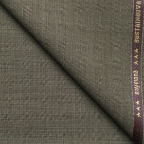 Raymond Exotic Men's Wool Structured Super 100's 3 Meter Unstitched Suiting Fabric (Brown)