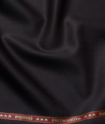 Raymond Exotic Men's Wool Structured Super 100's 3 Meter Unstitched Suiting Fabric (Dark Wine)