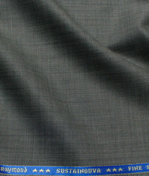 Raymond Exotic Men's Wool Structured Super 100's 3 Meter Unstitched Suiting Fabric (Grey)