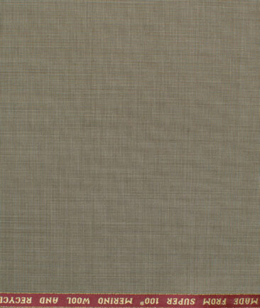 Raymond Exotic Men's Wool Structured Super 100's 3 Meter Unstitched Suiting Fabric (Medium Brown)