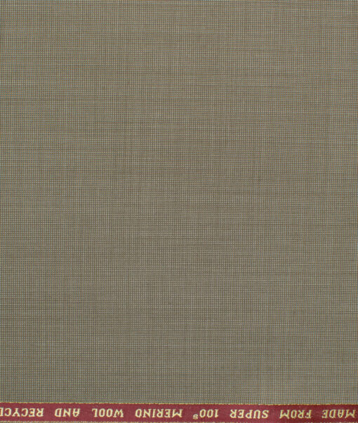 Raymond Exotic Men's Wool Structured Super 100's 3 Meter Unstitched Suiting Fabric (Medium Brown)