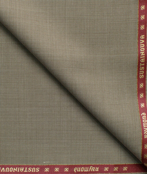 Raymond Exotic Men's Wool Structured Super 100's 3 Meter Unstitched Suiting Fabric (Medium Brown)