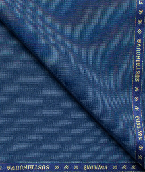 Raymond Exotic Men's Wool Structured Super 100's 3 Meter Unstitched Suiting Fabric (Royal Blue)