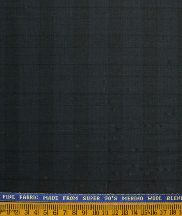 Raymond Men's Wool Checks Super 90's  Unstitched Suiting Fabric (Dark Ash Grey) - Image 5