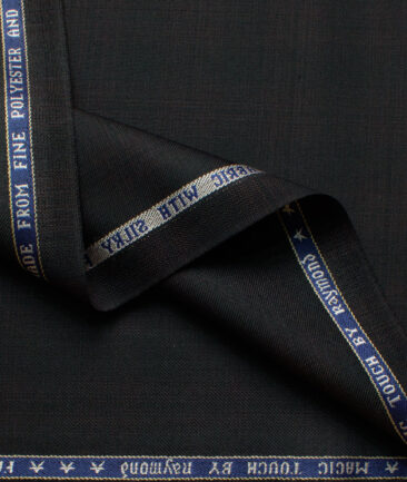 Raymond Men's Wool Checks Silky Feel  Unstitched Suiting Fabric (Black) - Image 3