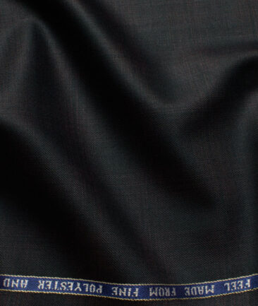 Raymond Men's Wool Checks Silky Feel  Unstitched Suiting Fabric (Black) - Image 2