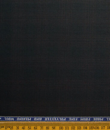Raymond Men's Wool Checks Silky Feel  Unstitched Suiting Fabric (Black) - Image 4