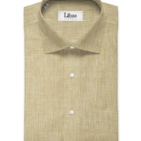 Linen Club Men's 60 LEA European Linen Self Design 2.25 Meter Unstitched Shirting Fabric (Sand Castle Beige)